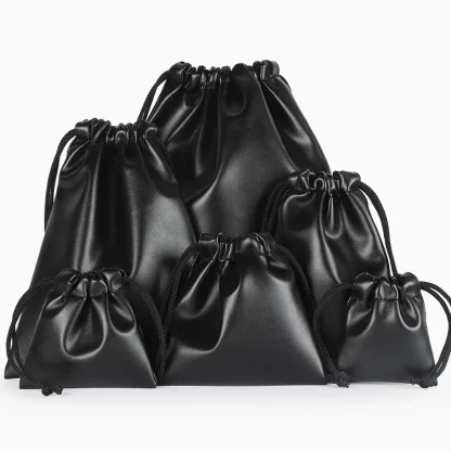 Leather Drawstring Bags